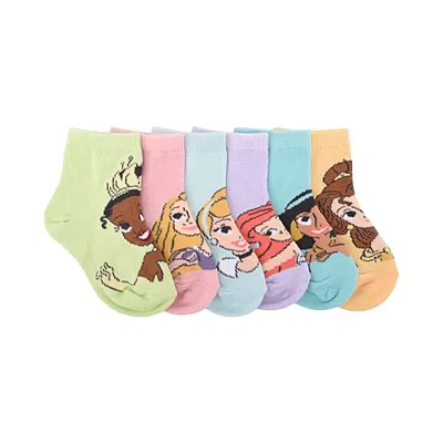 Licensed Properties Babies' Girls 6 Pair Hello Kitty Quarter Ankle Socks In Pink