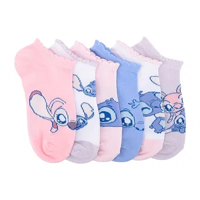 Licensed Properties Kids' Girls 6 Pair No Show Socks In Pink