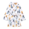 Licensed Properties Girls Plush Long Sleeve Knee Length Bluey Robe In White