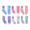 Licensed Properties Little & Big Kid Girls 6 Pair Bluey Crew Socks In Multi
