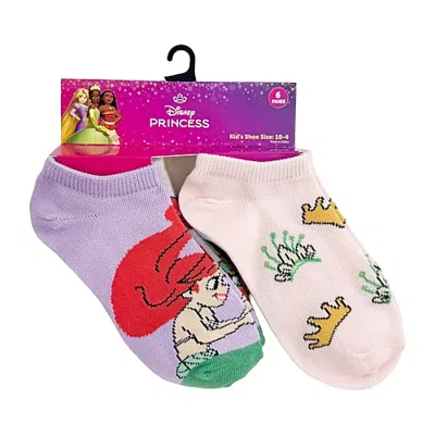 Licensed Properties Little & Big Kid Girls 6 Pair Princess Peach No Show Socks In Pink