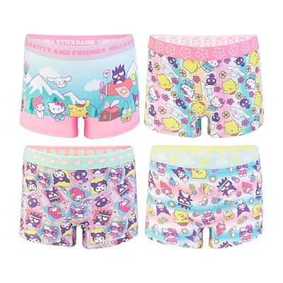 Licensed Properties Little & Big Kid Girls Hello Kitty 4 Pack Boyshort Panty Gabp45006 In Multiple Colors