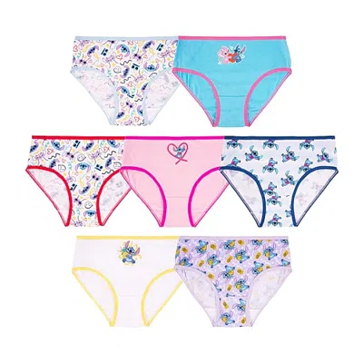 Licensed Properties Little & Big Kid Girls Lilo & Stitch 7 Pack Brief Panty Gup2082 In Multiple Colors