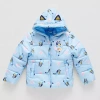 Licensed Properties Little Girls Bluey Hooded Heavyweight Puffer Jacket In Blue