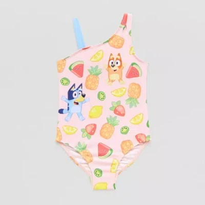 Licensed Properties Kids' Little Girls Bluey One Piece Swimsuit In Multi