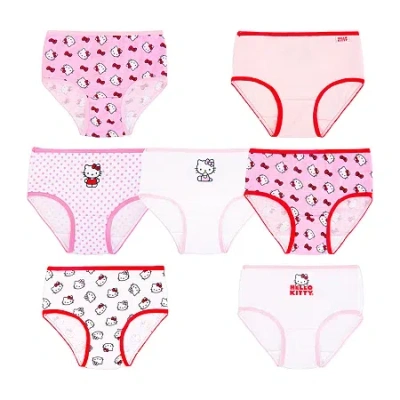 Licensed Properties Kids' Little Girls Hello Kitty 7 Pack Brief Panty Gup4545 In Multi