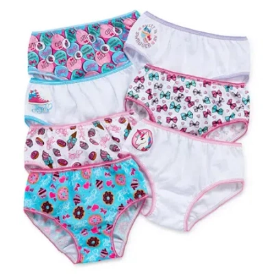 Licensed Properties Kids' Little Girls Jojo Siwa 7 Pack Brief Panty Gup4206 In Multi