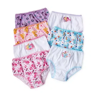 Licensed Properties Kids' Little Girls My Little Pony 7 Pack Brief Panty Gup8513 In Multi