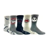 Licensed Properties Mens 5 Pair Nightmare Before Christmas Crew Socks In Gray