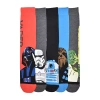 Licensed Properties Mens 5 Pair Star Wars Crew Socks In Red