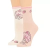 Licensed Properties Ribbed Womens 2 Pair Strawberry Shortcake Crew Socks In Pink