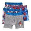 Licensed Properties Spiderman Big Kid Boys 4 Pair Boxer Briefs In Blue