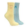 Licensed Properties Supersoft Womens 2 Pair Winnie The Pooh Crew Socks In Blue