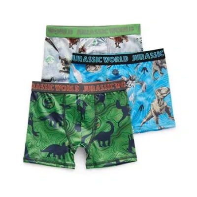Licensed Properties Babies' Toddler Boys Jurassic World 3 Pack Boxer Briefs Tabp1240 In Green