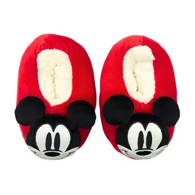 Licensed Properties Babies' Toddler Boys Mickey Mouse Slip-on Slippers In Red