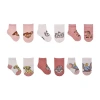 Licensed Properties Toddler Girls 6 Pair Quarter Ankle Socks In Pink