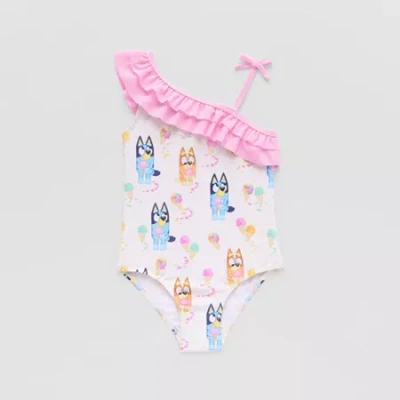 Licensed Properties Babies' Toddler Girls Bluey One Piece Swimsuit In Multi
