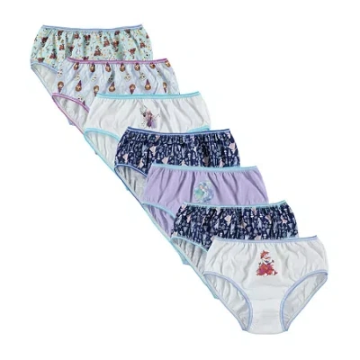 Licensed Properties Babies' Toddler Girls Frozen 7 Pack Brief Panty Tgup8626 In Multi