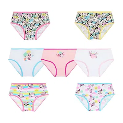Licensed Properties Babies' Toddler Girls Minnie Mouse 7 Pack Brief Panty Tgup7224 In Multiple Colors