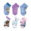 Licensed Properties Toddler Girls Multi-pack 6 Pair Frozen Quarter Ankle Socks In White