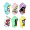 Licensed Properties Toddler Girls Multi-pack 6 Pair Princess Quarter Ankle Socks In White