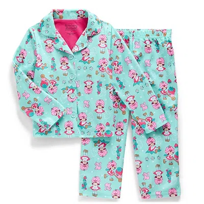 Licensed Properties Babies' Toddler Girls Strawberry Shortcake Crew Neck Long Sleeve 2-pc. Pajama Set In Green