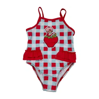 Licensed Properties Babies' Toddler Girls Strawberry Shortcake Sleeveless Toddler One Piece Swimsuit In Animal Print