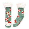 Licensed Properties Womens 1 Pair Hello Kitty Slipper Socks In Green