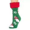 Licensed Properties Womens 1 Pair Peanuts Snoopy Slipper Socks In Green