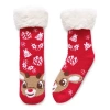 Licensed Properties Womens 1 Pair Rudolph Slipper Socks In Red