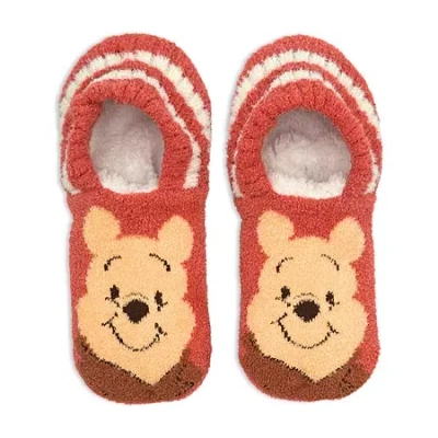 Licensed Properties Womens 1 Pair Winnie The Pooh Slipper Socks In Pink