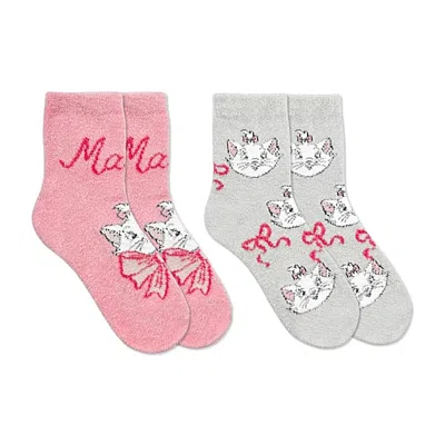Licensed Properties Womens 2 Pair The Aristocats Crew Socks In Pink
