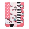 Licensed Properties Womens 5 Pair Hello Kitty Crew Socks In Pink