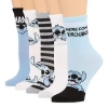 Licensed Properties Womens 5 Pair Lilo & Stitch Crew Socks In Blue