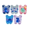Licensed Properties Womens Breathable Multi-pack 5 Pair Lilo & Stitch Low Cut Socks In Blue