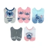 Licensed Properties Womens Breathable Multi-pack 5 Pair Lilo & Stitch Low Cut Socks In Gray