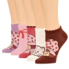 Licensed Properties Womens Breathable Multi-pack 5 Pair Strawberry Shortcake Low Cut Socks In Pink