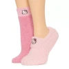 Licensed Properties Womens Multi-pack 2 Pair Hello Kitty Slipper Socks In Pink