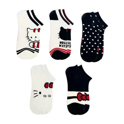 Licensed Properties Womens Multi-pack 5 Pair Hello Kitty Low Cut Socks In Black