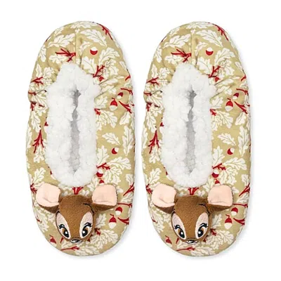 Licensed Properties Womens Multi-pack 1 Pair Bambi Slipper Socks In White