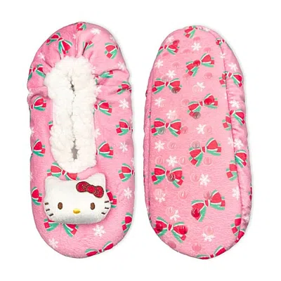 Licensed Properties Womens Multi-pack 1 Pair Hello Kitty Slipper Socks In Pink
