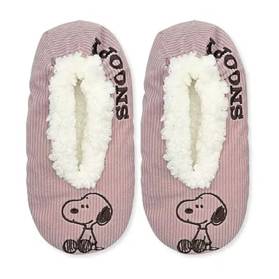 Licensed Properties Womens Multi-pack 1 Pair Peanuts Slipper Socks In Pink