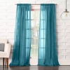 Lichtenberg Lola Rod Pocket Sheer Single Curtain Panel In Blue