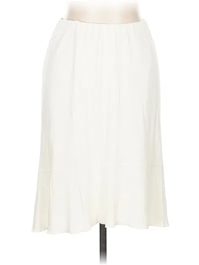 Pre-owned Lida Baday Formal Skirt In White