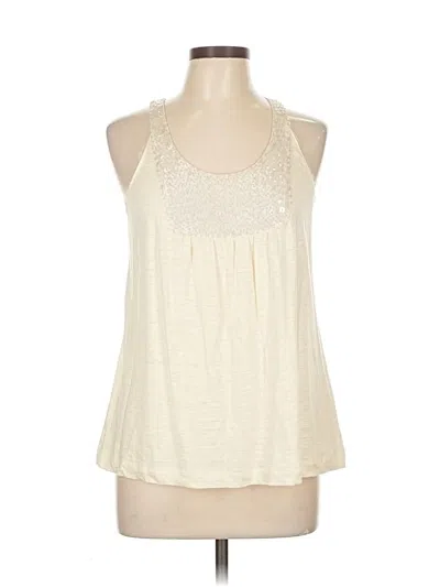 Pre-owned Lida Baday Sleeveless Blouse In White
