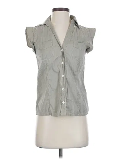 Pre-owned Lida Baday Sleeveless Button Down Shirt In Gray