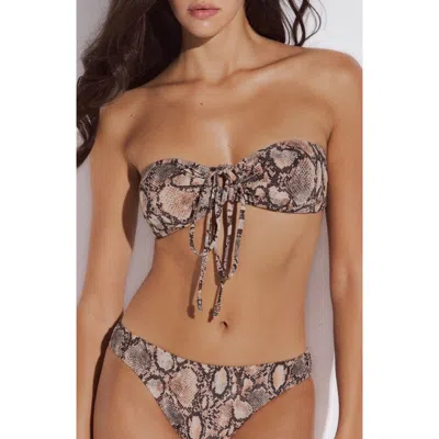 Lida Swimwear Alexa Lurex Bandeau Bikini Top In Multi