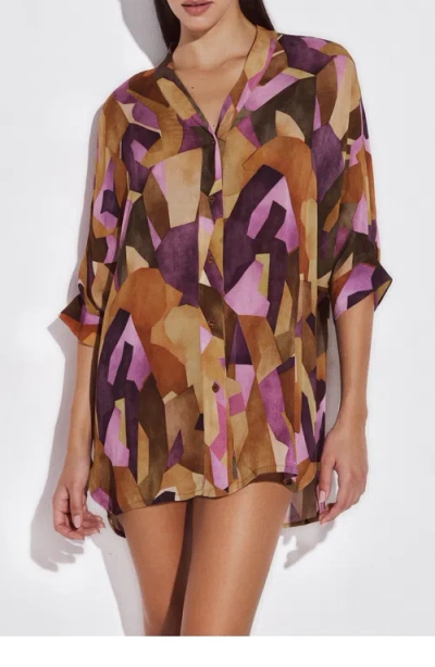 Lida Swimwear Aphrodite Cover-up Shirt In Multi