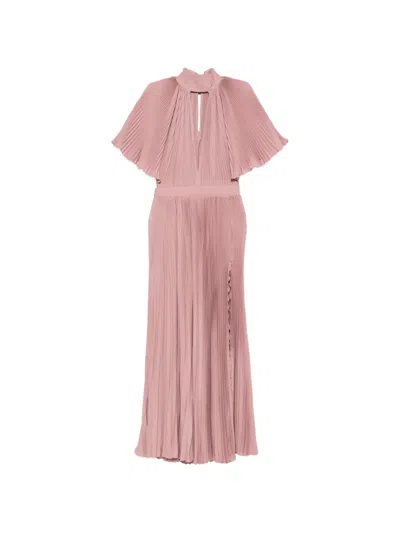 L'idée Anais Pleated Midi Dress In Pink