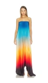 L'idée Kleid Bisous Strapless In Multi